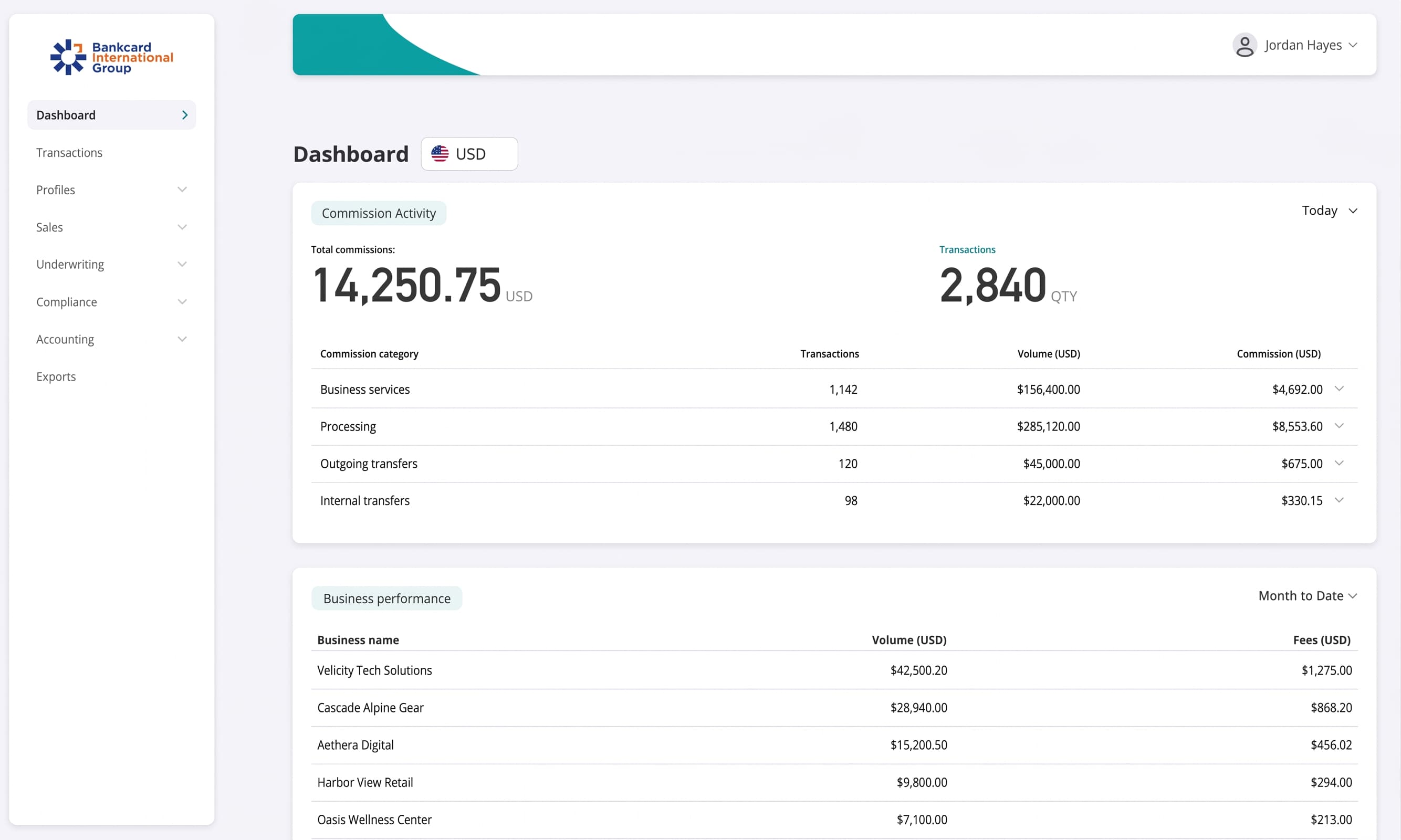 BIG agent portal dashboard